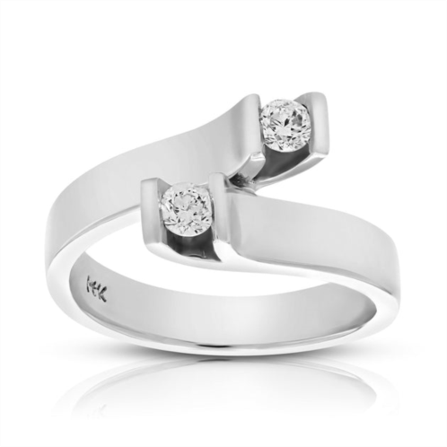 Vir Jewels 0.27 cttw 2 stone diamond fashion ring 14k white gold bridal engagement