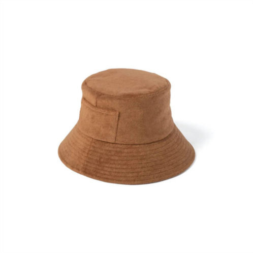 Lack Of Color wave bucket hat in coffee terry