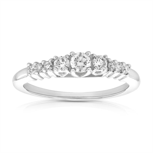 Vir Jewels 2/5 cttw diamond 3 stone ring 14k white gold