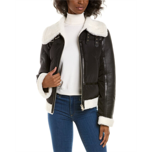NB Series by Nicole Benisti brooks leather-trim down jacket