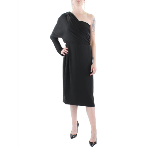 POLO Ralph Lauren womens one shoulder knee-length cocktail and party dress