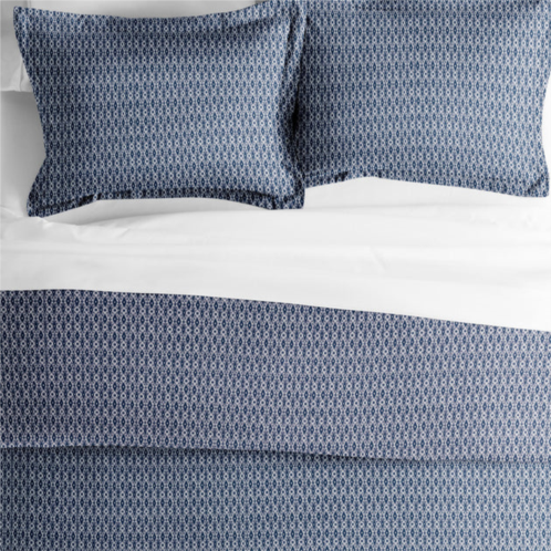 Ienjoy Home blue diamond navy pattern duvet cover set ultra soft microfiber bedding