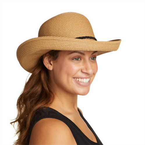 Eddie Bauer womens roll brim packable straw hat