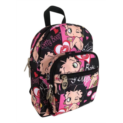 Betty Boop womens mini backpack in pink multi