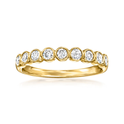 Ross-Simons bezel-set diamond ring in 18kt yellow gold