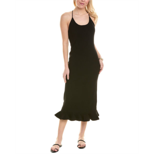 Rebecca Taylor compact stretch knotted back column maxi dress