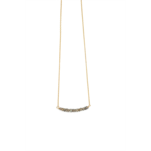 A Blonde and Her Bag michelle bar demi fine necklace in labradorite