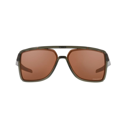 Oakley castel pol 0oo9147-04 square polarized sunglasses