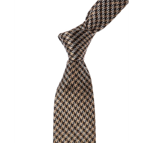 Boss Hugo Boss medium beige allover pattern silk tie