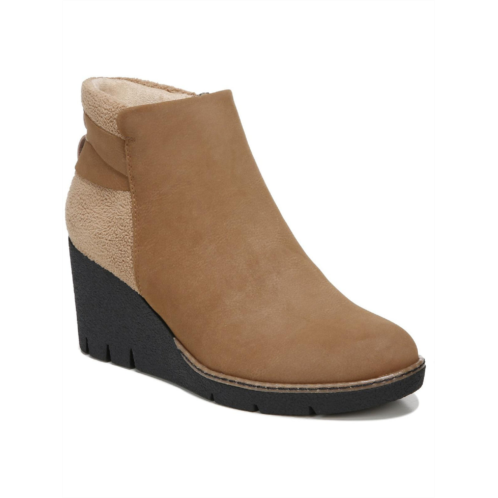 Dr. Scholl libi womens faux suede ankle wedge boots