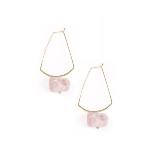 Eye Candy LA sofia rose quartz earrings