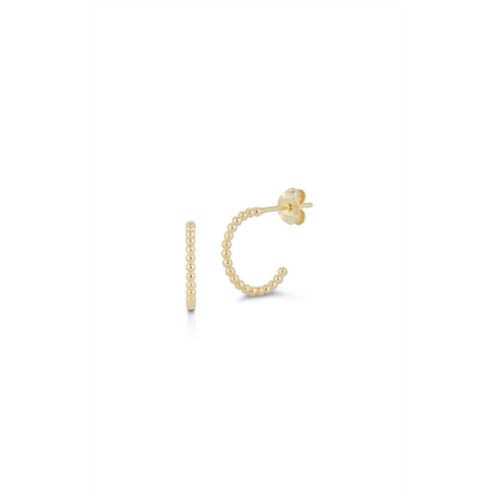 Ember Fine Jewelry 14k italian gold ball hoop earrings
