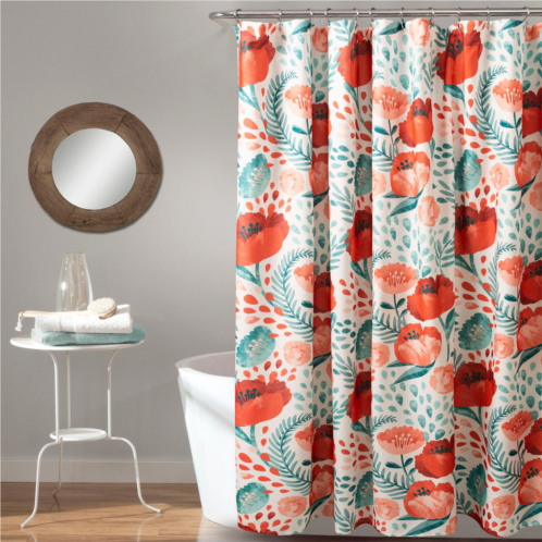 Lush Decor poppy garden shower curtain