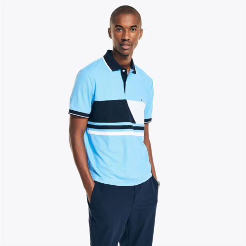 Nautica mens navtech sustainably crafted classic fit printed polo