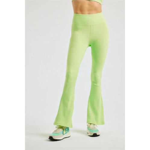 Year Of Ours ribbed flare legging in pistachio