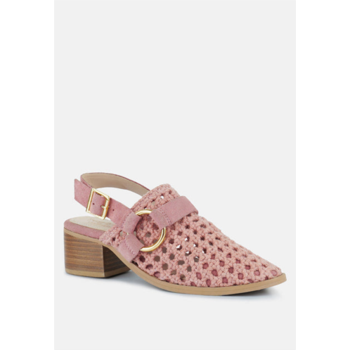 Rag & Co rosalie pink block heeled sandal
