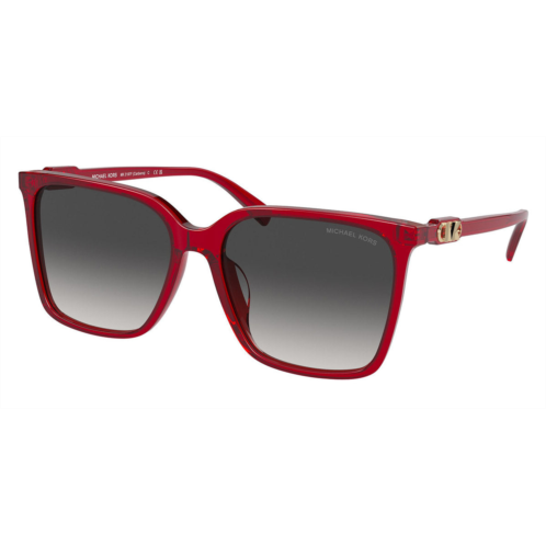 Michael Kors womens canberra 58mm red transparent sunglasses mk2197f-39558g-58