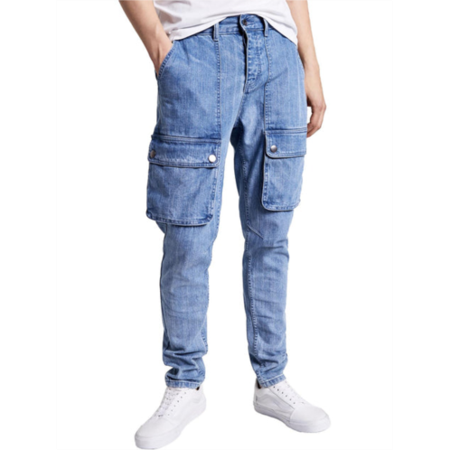 Sun + Stone mens relaxed tapered cargo jeans