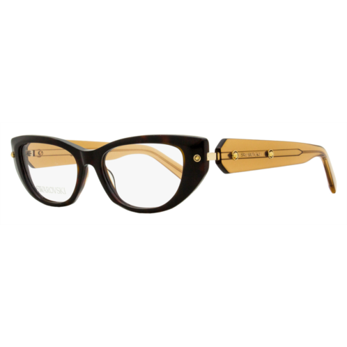 Swarovski womens cat eye eyeglasses sk5476 052 dark havana/brown 53mm