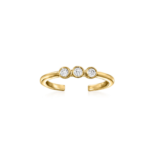 RS Pure by ross-simons diamond toe ring in 14kt yellow gold