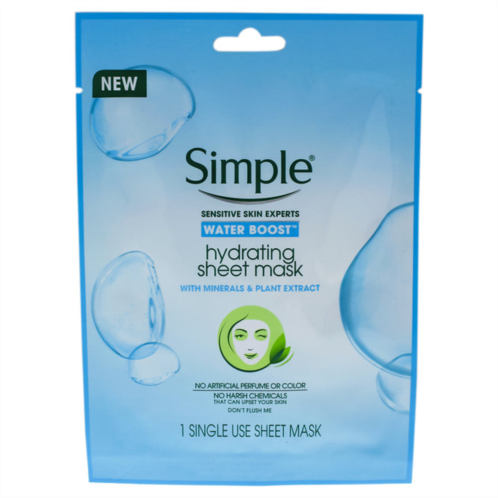Simple water boost hydrating sheet mask by for women - 1 pc mask
