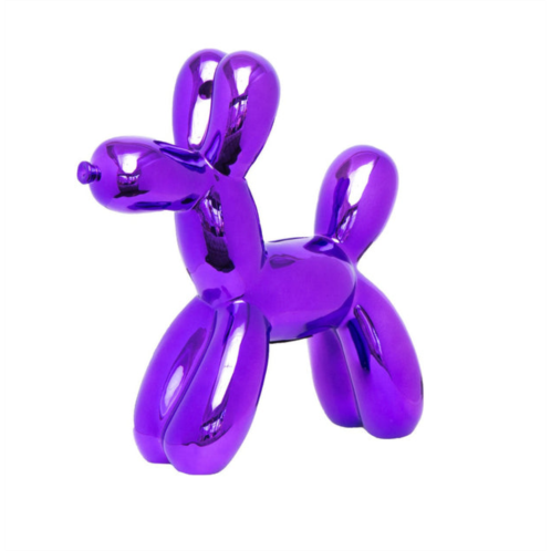 Interior Illusion Plus interior illusions plus purple ceramic dog piggy bank - 12 tall