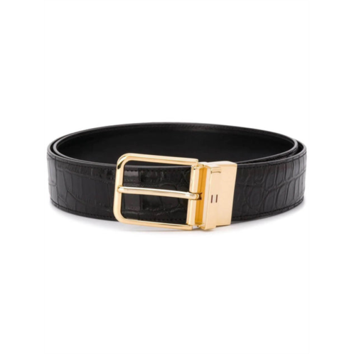 Bally arkin mens 6232241 black leather 110cm belt