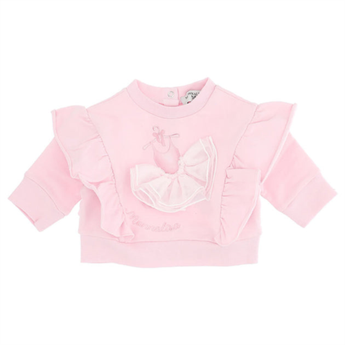 Monnalisa pink ruffle tutu sweater