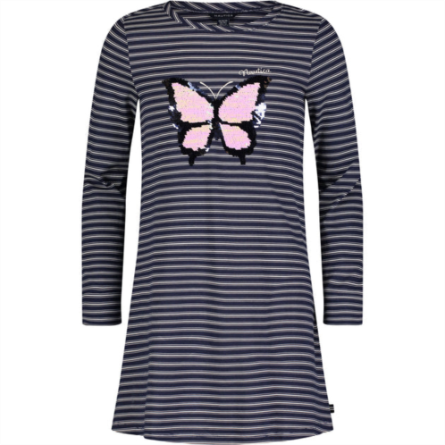 Nautica little girls butterfly sequin striped dress (4-6x)