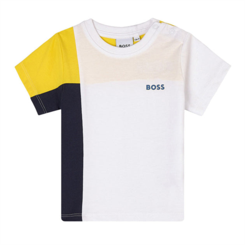 BOSS multicolor colorblock logo t-shirt