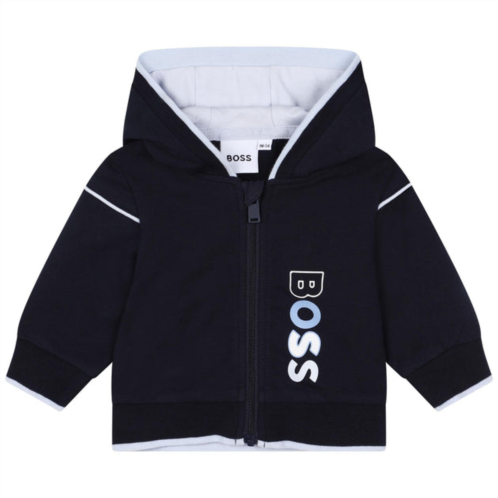 BOSS navy logo hoodie