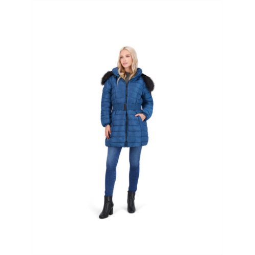 Jessica Simpson womens faux fur heavyweight puffer coat