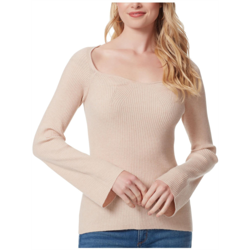Jessica Simpson womens sweetheart neckline ribbed pullover sweater