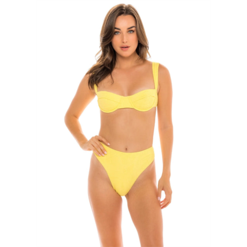 JMP The Label barcelona underwire bikini top - soleil yellow paisley