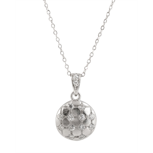 Genevive sterling silver cubic zirconia sphere pendant