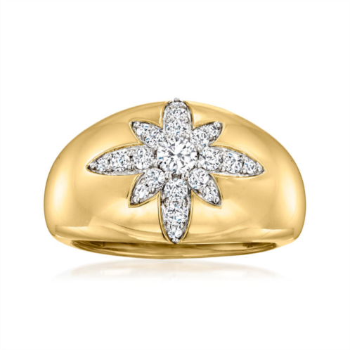 Ross-Simons diamond north star ring in 14kt yellow gold
