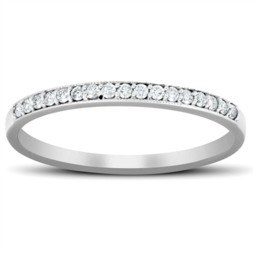Pompeii3 1/5 ct diamond wedding ring 14k white gold stackable anniverary band