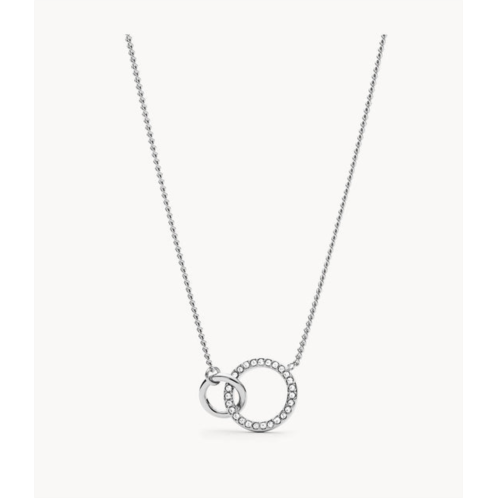 Fossil womens stainless steel pendant necklace