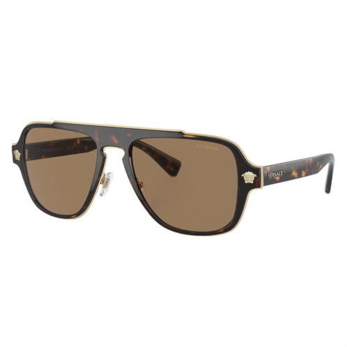 Versace ve 2199 1252la 56mm unisex aviator sunglasses