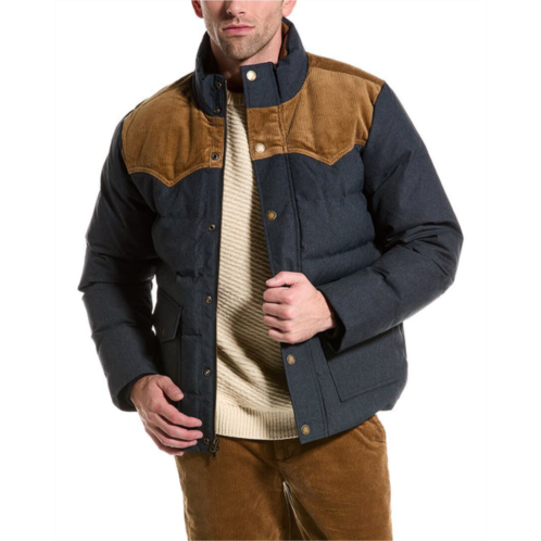 Brooks Brothers out denim puffer down jacket