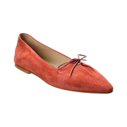 Theory pleated suede ballet flat