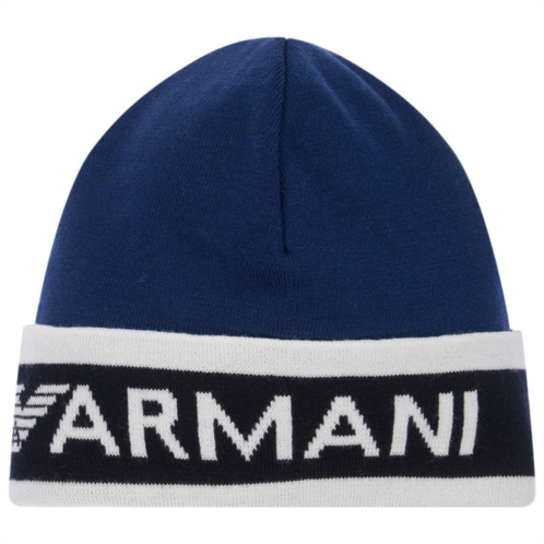 Armani blue knit hat