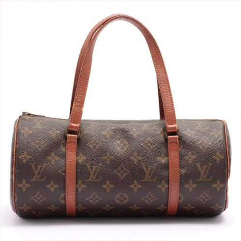 Louis Vuitton brown monogram canvas leather papillon 30 cm shoulder bag