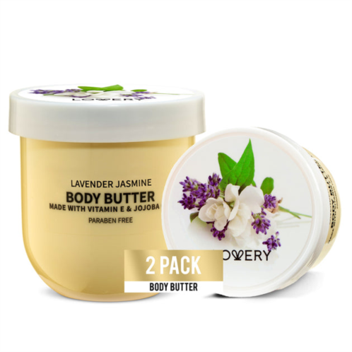 Lovery lavender jasmine whipped body butter, 2 piece