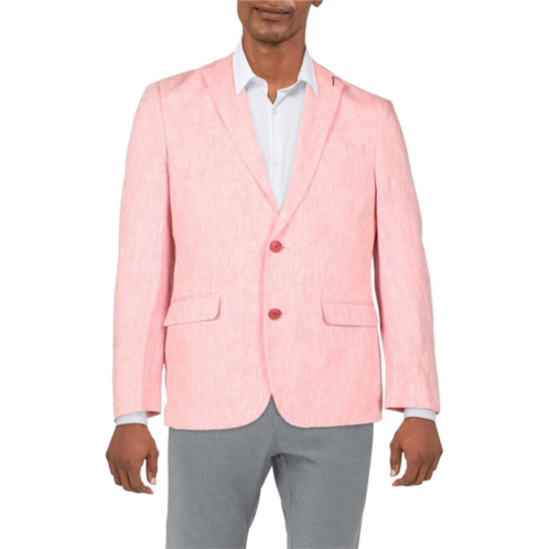 Bar III mens linen long sleeves two-button blazer