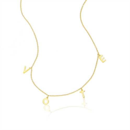 Adornia vote necklace gold