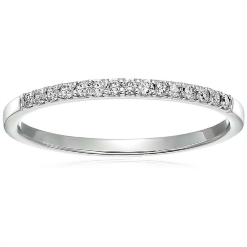 Vir Jewels 1/8 cttw petite round diamond wedding band for women in 10k white gold prong set