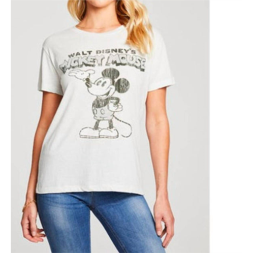 Chaser mickey mouse recycled vintage tee in off white