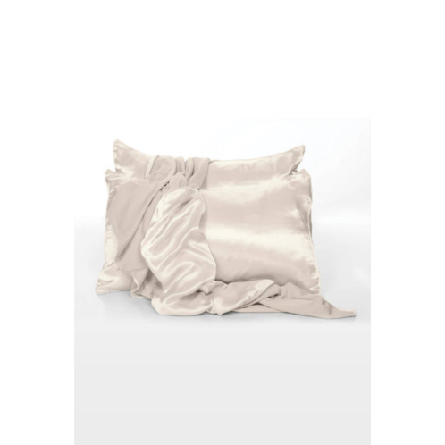 PJ Harlow satin pillow cases in clay