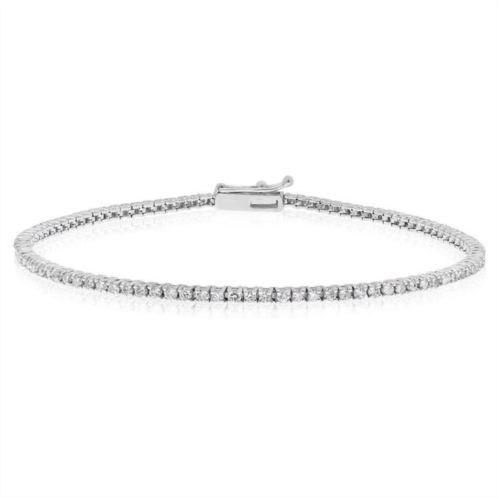 Diana M. 14kt white gold diamond tennis bracelet comprised of 1.00 cts tw